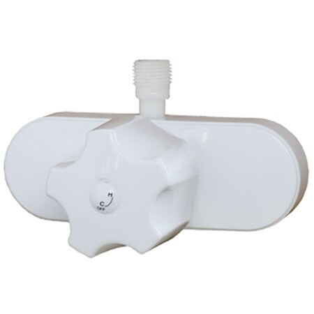 Empire Brass Empire Brass CRD-SL53-SHWRBX-WH Non-Metallic Single Knob Shower Valve With Vacuum Breaker 4" - White CRD-SL53-SHWRBX-WH